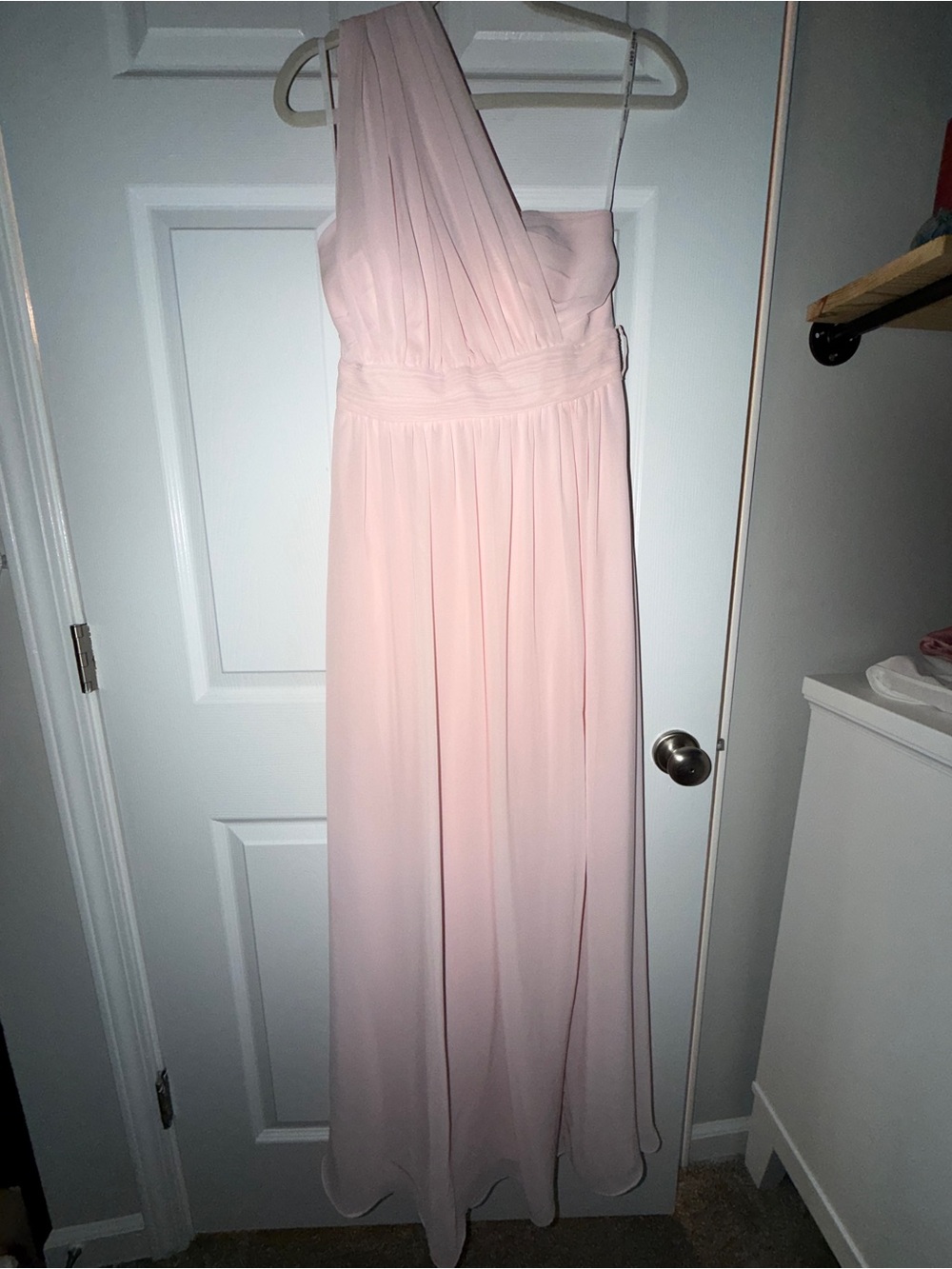 Birdy Grey Light Blush Pink Formal Strapless Gown